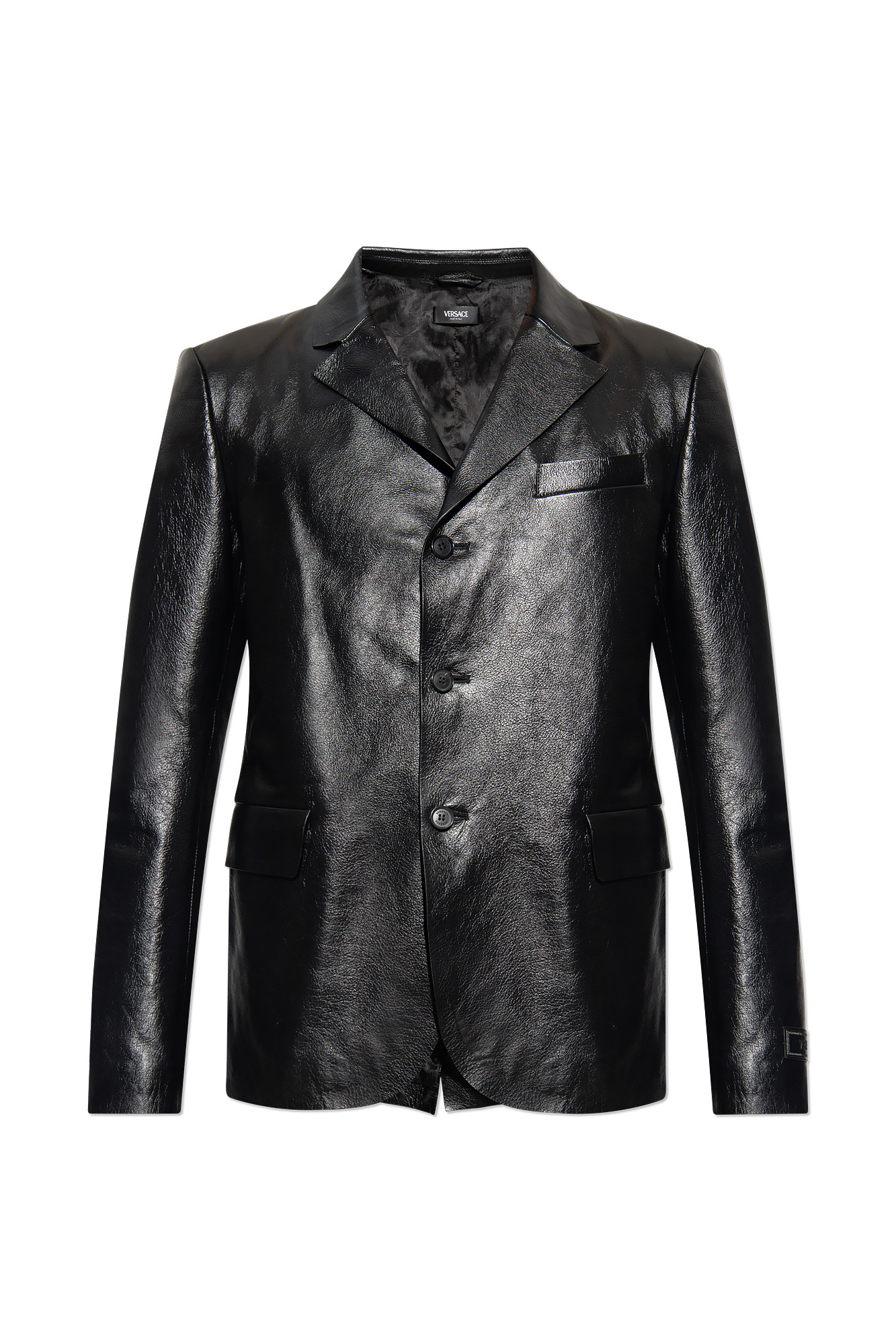 Versace best sale leather blazer